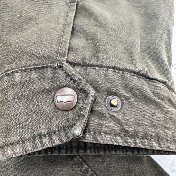 NWT Levi's Canvas Winter Quilted Lined Jacket Green Military Style Men's XXL - Picture 7 of 11
